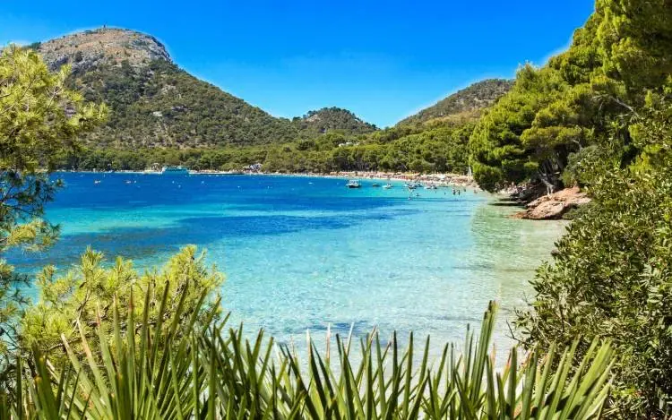 Playa de Formentor en Pollença, Mallorca, desde un llaüt de Blauxell